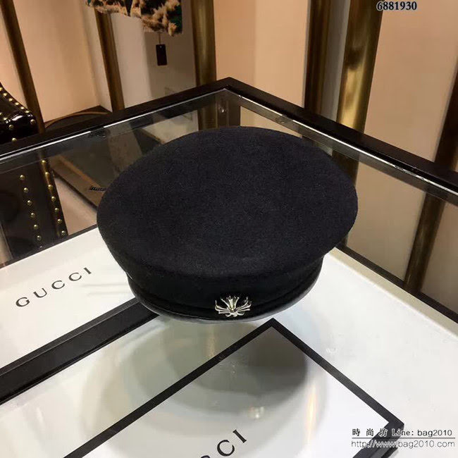 克羅心Chrome Hearts 經典羊毛貝蕾帽 6881930 LLWJ5819
